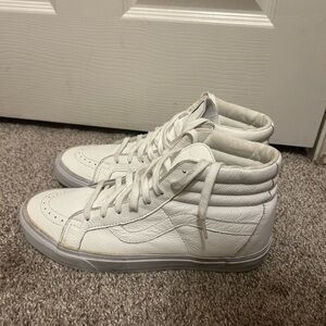 Vans sk8-hi white leather